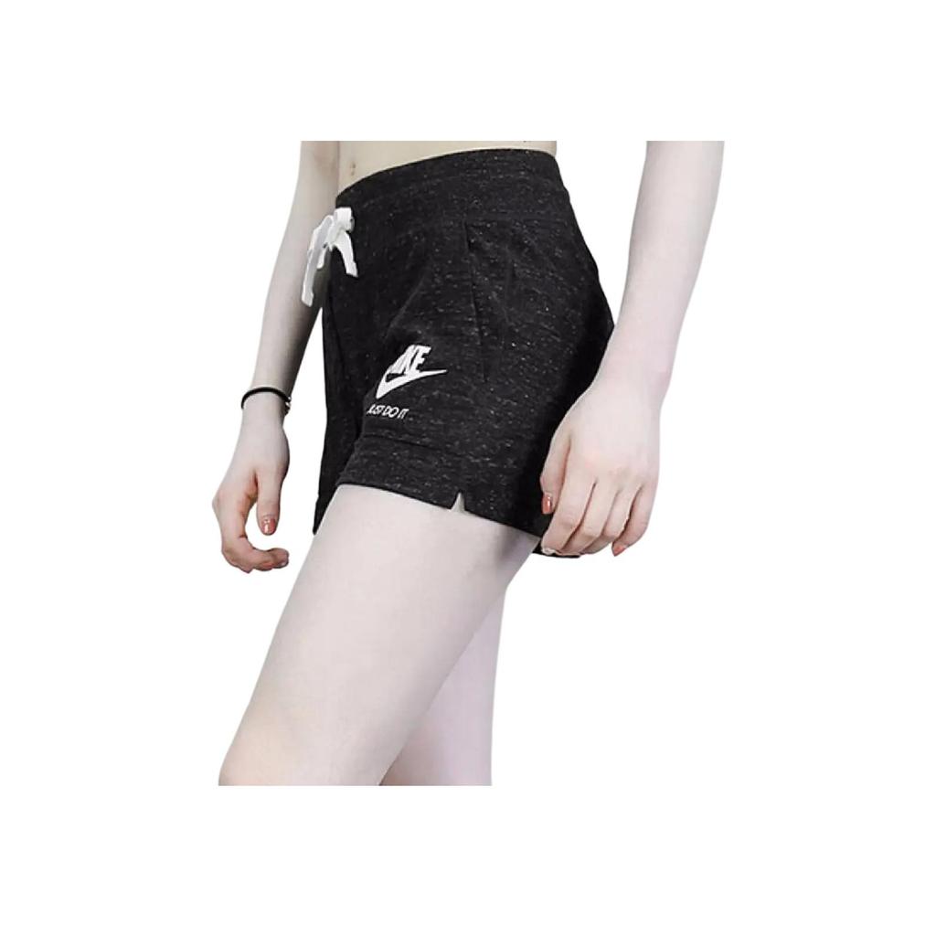 Nike Sportbekleidung Gestrickt Lässig Sportshorts Damen Shorts Grau Schwarz 904536-010