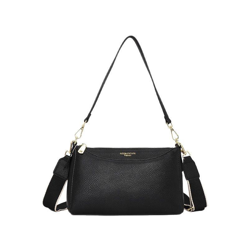 Genuine Leather Women's Bag Fashionable Single-shoulder Crossbody Bag Cowhide Small Square Bag