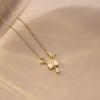 Women's Butterfly Zirconia Clavicle Necklace: Elegant, Fashionable, Titanium Steel Jewelry