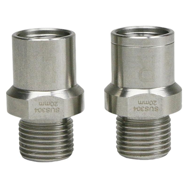 2pcs Solid Bike Pedals Thread Converter Stainless Steel Hubs Convert Accessories for Enhancing Cycling Experience