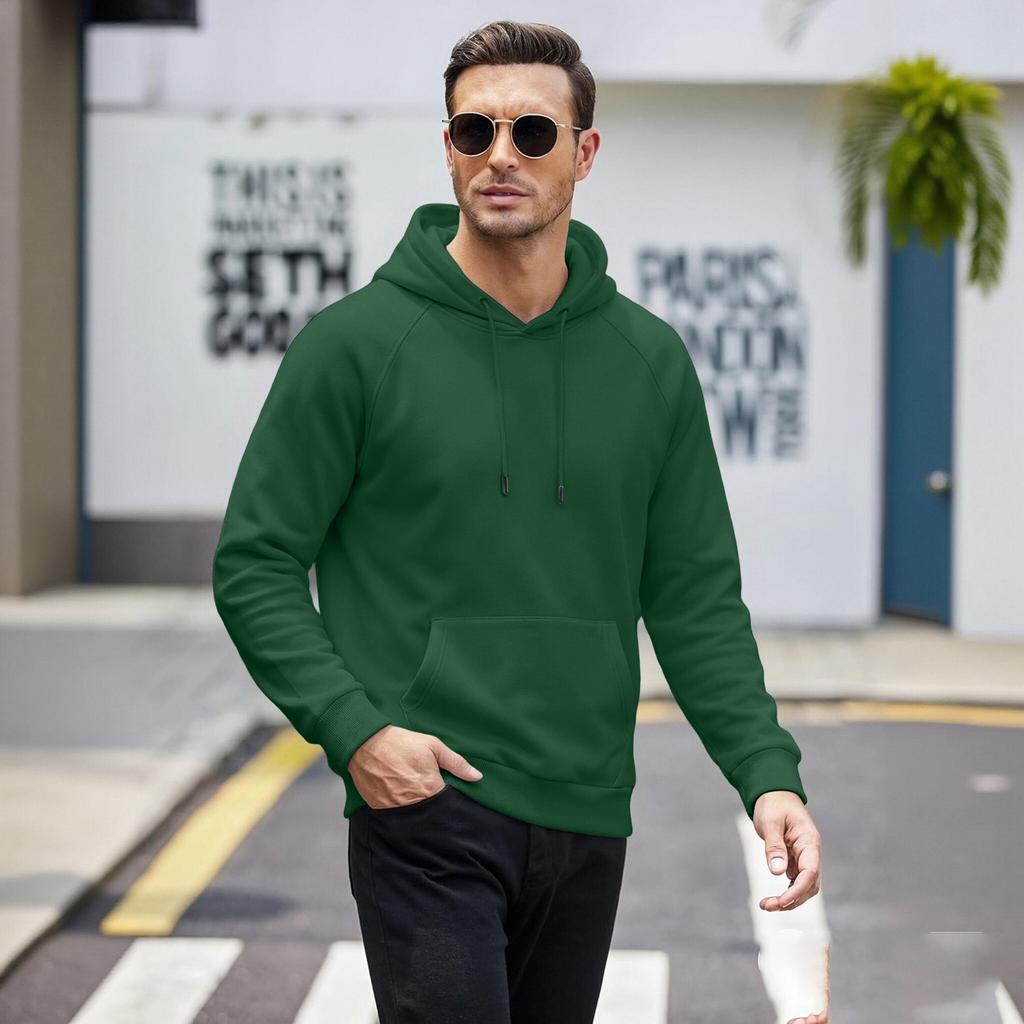 Men's Plus Size Hoodie - Loose Fit Casual Long Sleeve Hooded Sweatshirt in Colors
