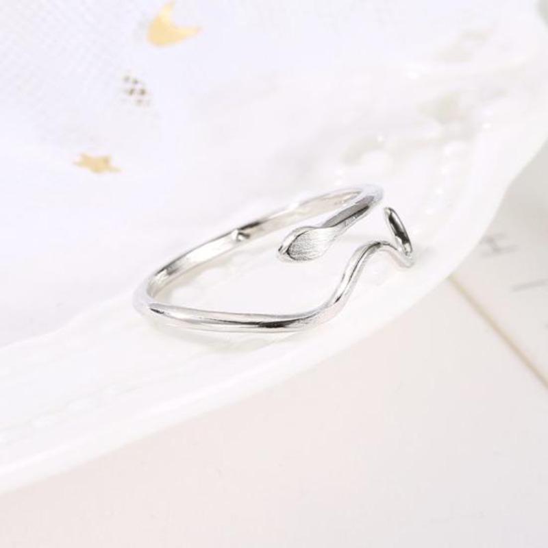 Anillo de dedo ajustable con ondas de agua para mujer, joyería de fiesta, regalo de decoración