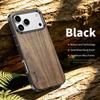 Luxury Aluminum Alloy Solid Wood Phone Case For iPhone 17 16 15 Pro Max For Magsafe Magnetic Wireless Charging Shockproof Cover
