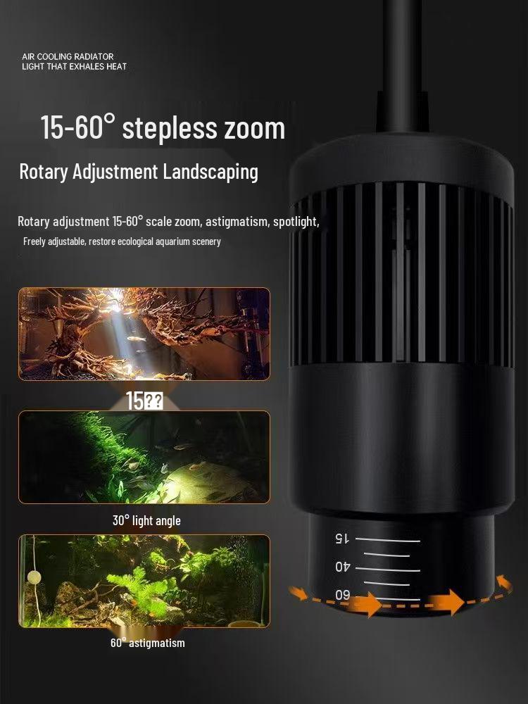 Full Spectrum LED Clip Light for South American Aquariums: Super Bright Spotlight for Aquatic Plant Landscaping