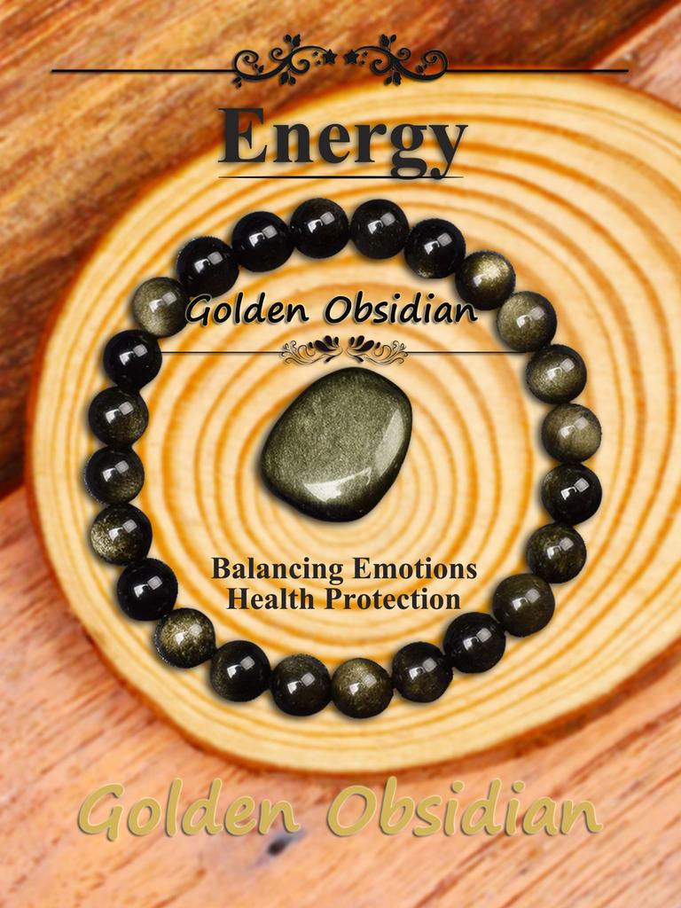 Real Natural Labradorite Stone Bead Bracelet Men Women Vintage Black Flash Stone Bracelet with Original Natural Crystal Gift