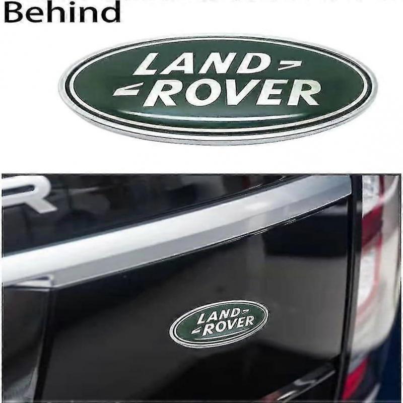 2pcs Fits Land Rover Grille Badge Tailgate Oval Badge Sticker, Fit Land Rover Range Rover Badge Nameplate (dark Green)