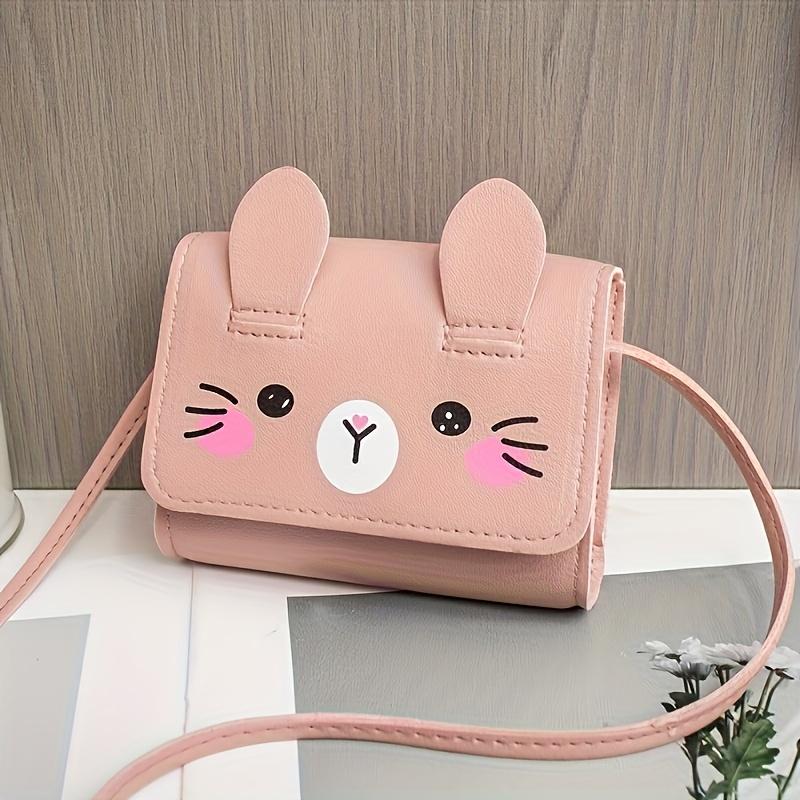 1pc Cute Bunny Face Crossbody Bag with Adjustable Strap Shoulder Bag for Daily Casual Outings, Lightweight Travel, Cartoon Style