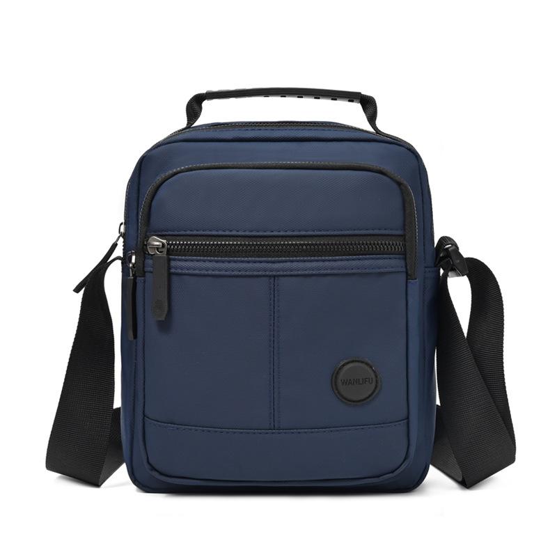 

Men s Handbag Oxford Lightweight Solid Color Commuter Shoulder Bag Business Travel Multi-Layer Crossbody Bag темно-синього кольору