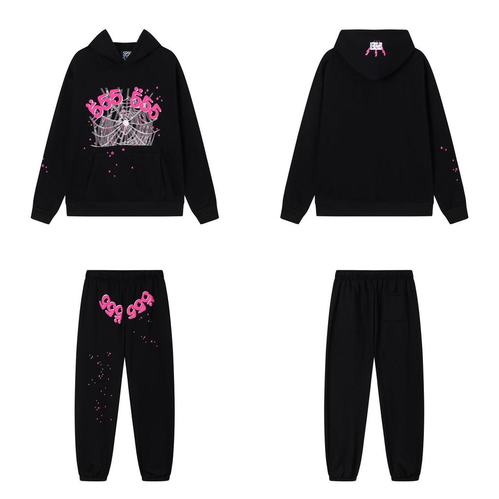SP5der Spinnenweb Plus Velours Hoodie & Joggingbroek Set - Unisex Trendy Streetwear