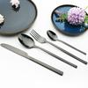 24 Pcs Black Tableware Stainless Steel Cutlery Set Forks Knives Spoons Kitchen Dinner Set Fork Spoon Knife Gold Dinnerware Set