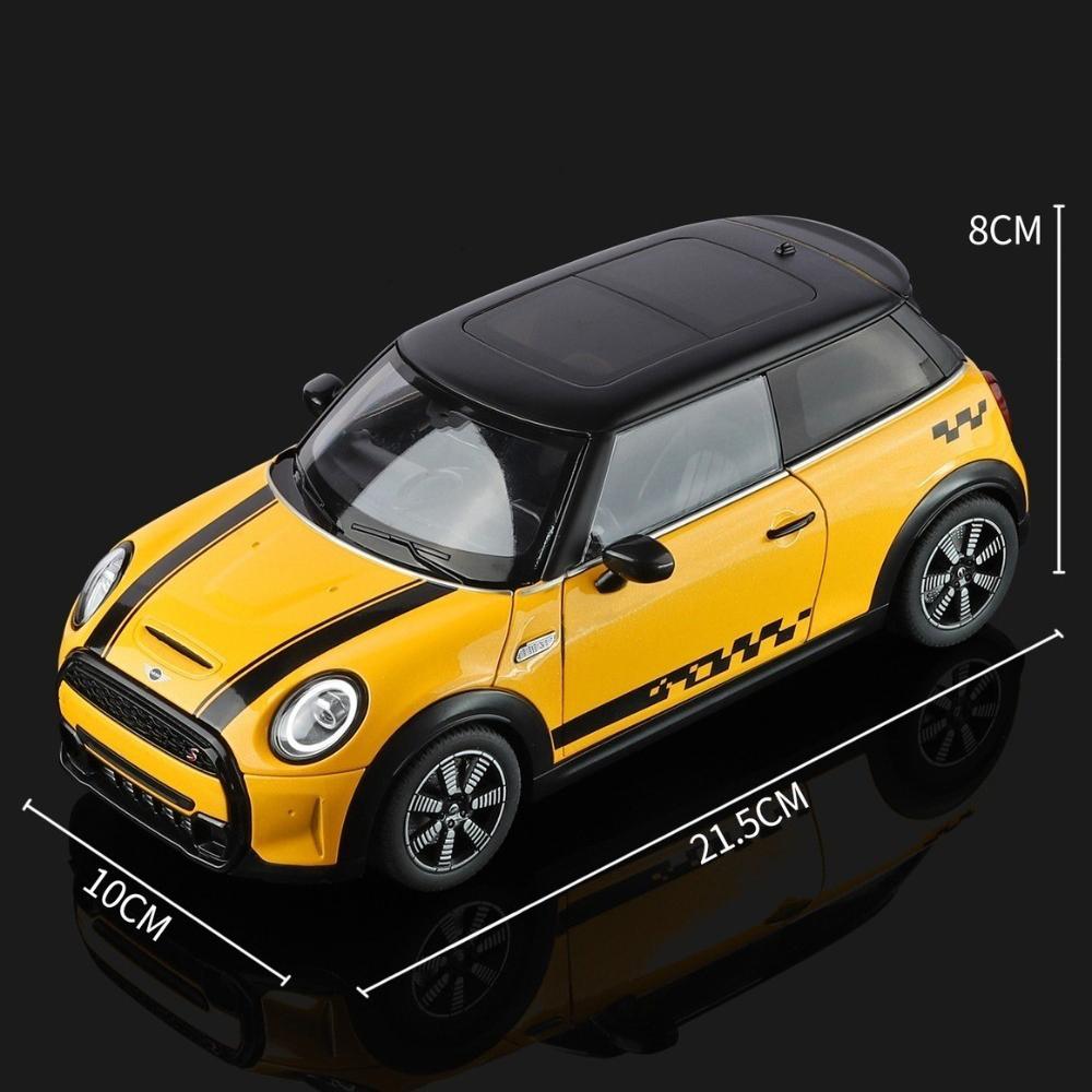 1:18 BMW Mini Cooper S Legierung Druckguss Spielzeug Modelle Autos Rad Stoßdämpfung Miniaturfahrzeuge Nach vorne schieben Auto Geschenke für Jungen