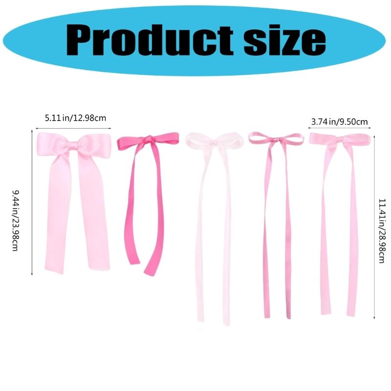 40Pcs Elegant Pink Ribbon Bows Wall Art Set Ribbon Bows Garlands for Home Nursery Wedding Decoration for Birthday Party