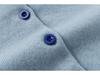 Early Autumn Women's Color Block Cashmere Cardigan - Round Neck, 9 Resin Buttons Sweater Coat