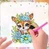 6Pcs Acrylic DIY Diamond Painting Fridge Magnets Diamond Painting Magnets Kit Crystal Sparkling Diamond Magnets Set
