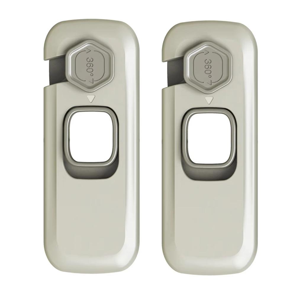 2Pcs Anti-Pinch Design Cabinet Lock No Tools Installation Drawer Door Locks Baby Proofing