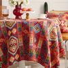 Tablecloth Red Festive Jacquard Table Cloth Round Table Cloth Tablecloth Thickened Coffee Table Cover