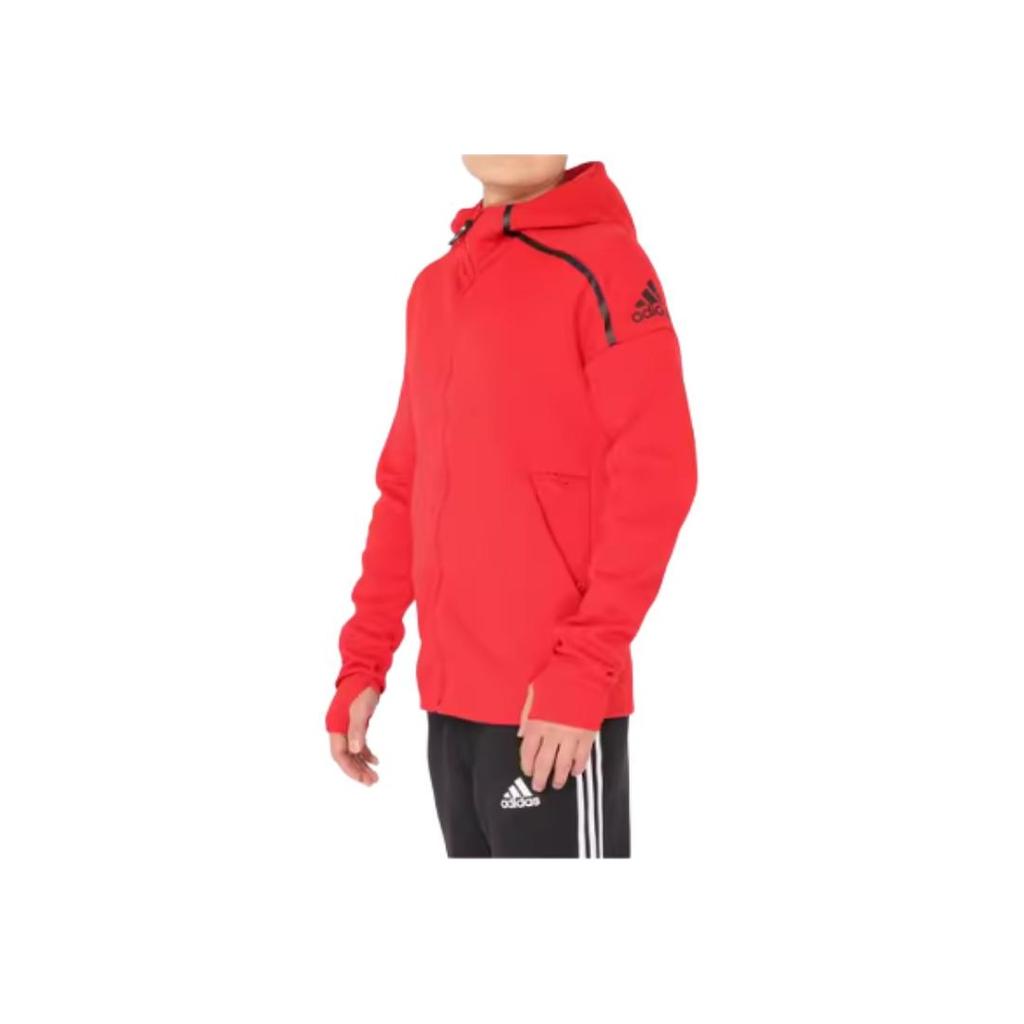 Adidas Sports Knit Jacket Men Outerwear Red EA2105