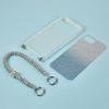 For iPhone 16e Case Gradient Glitter TPU Protective Phone Cover with Wrist Strap