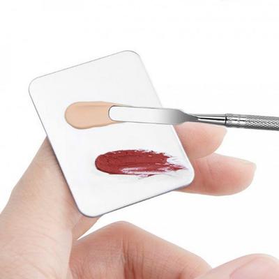 Cosmetico suddivisione miscelazione dito tavolozza anello trucco acciaio inossidabile, 1P
