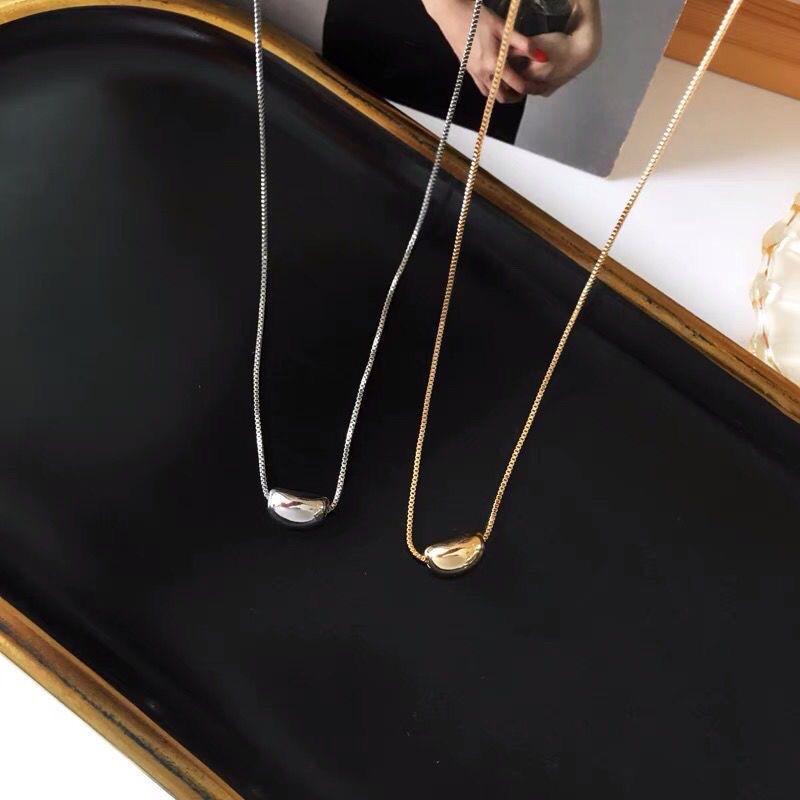 Simple DIY Doudou Necklace Acacia Dou Titanium Steel Simple Temperament Clavicle Chain Versatile Mother's Day Gift for Girlfriend