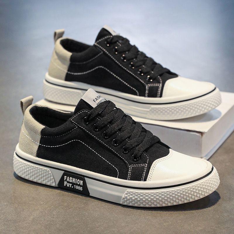 Mens Breathable Low Top Soft Sole Casual Canvas Sports Skateboarding Sneakers
