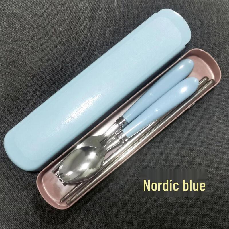 

ZISIZ Portable Stainless Steel Cutlery Set with Curved Handles