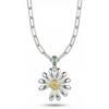 S925 sterling silver light luxury high-end small daisy diamond necklace women's pendant sun flower collarbone chain