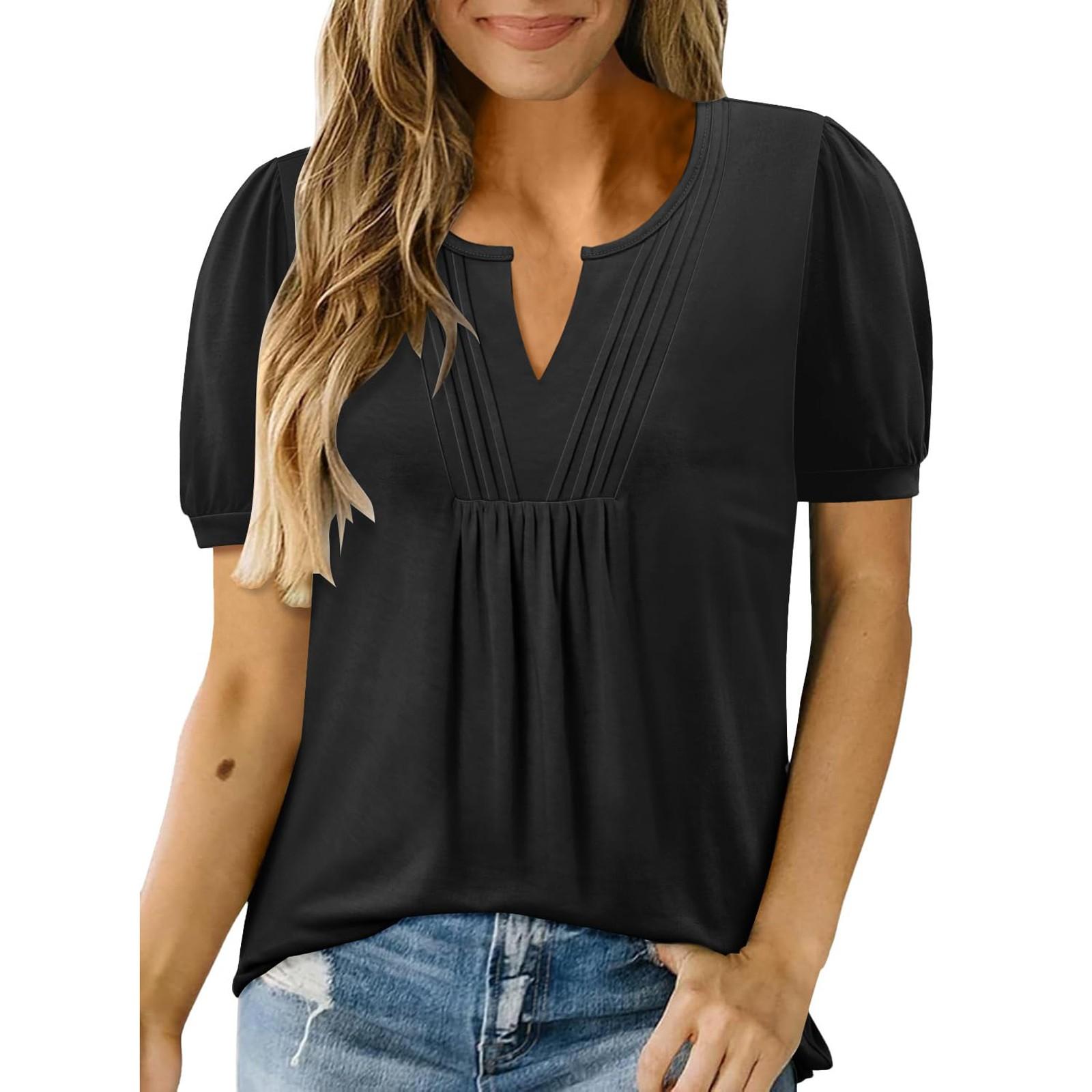 

Женские повседневные свободные рубашки модные топы футболки футболки S синий