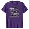 Classic American Muscle Cars Novelty TShirt Types of Difference Cars Graphic Tee Tops Funny Retro Style Vintage Outfits Gifts