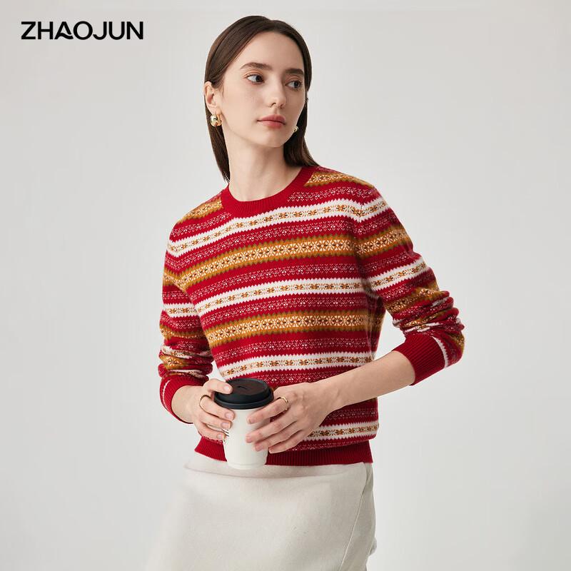 

Женский жаккардовый шерстяной свитер Fair Isle L