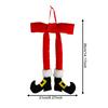 Christmas Elf Leg Ornament 14 Inch Red Plush Elf Leg Hanging Ornament with Velvet Bow for Christmas Tree Wreath Door Wall Holiday Decor