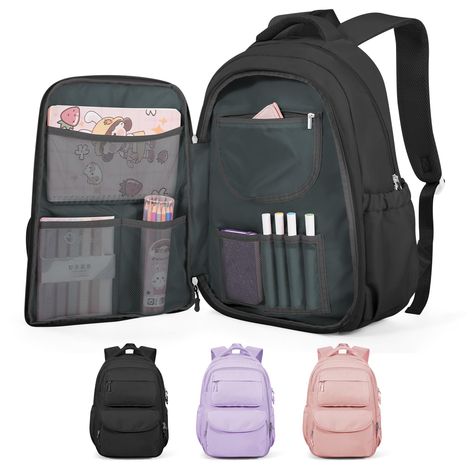 

Kindergarten Schoolbag Shoulder Bag Girl Boy Bookbag Children Travel Backpack Kid Backpack, Teens Middle High School Backpack чёрный