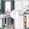 50Pcs White Plastic Curtain Track Pulleys Lockable Folding Hook for Smooth Quiet Operate Home Office Restaurant Hotel