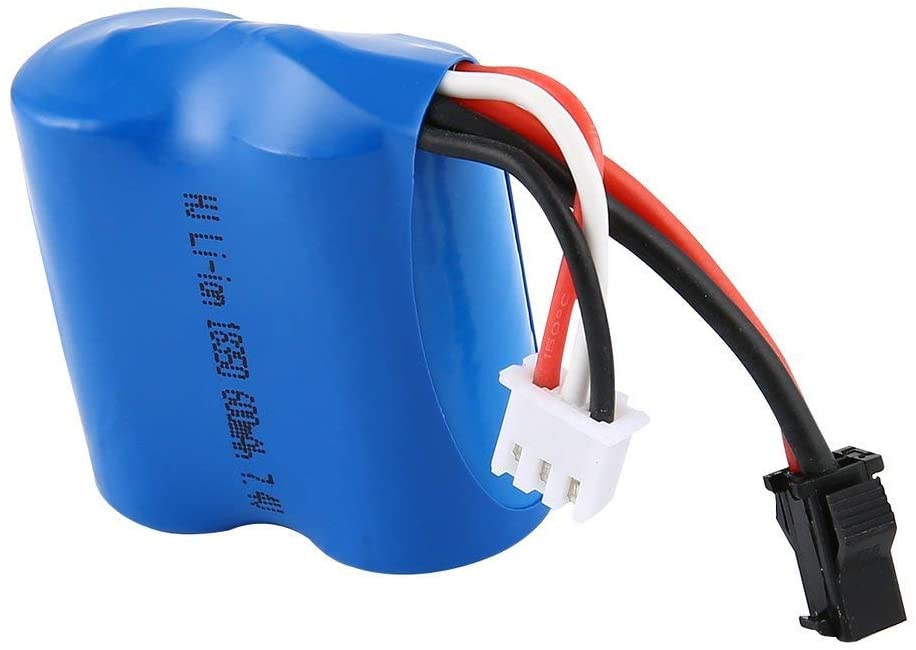 7.4V 600mAh Li-ion Battery for RC Boat | Compatible with Skytech H100 H102 H106, Syma Q2 Q3 | 40x38x21mm – 48g