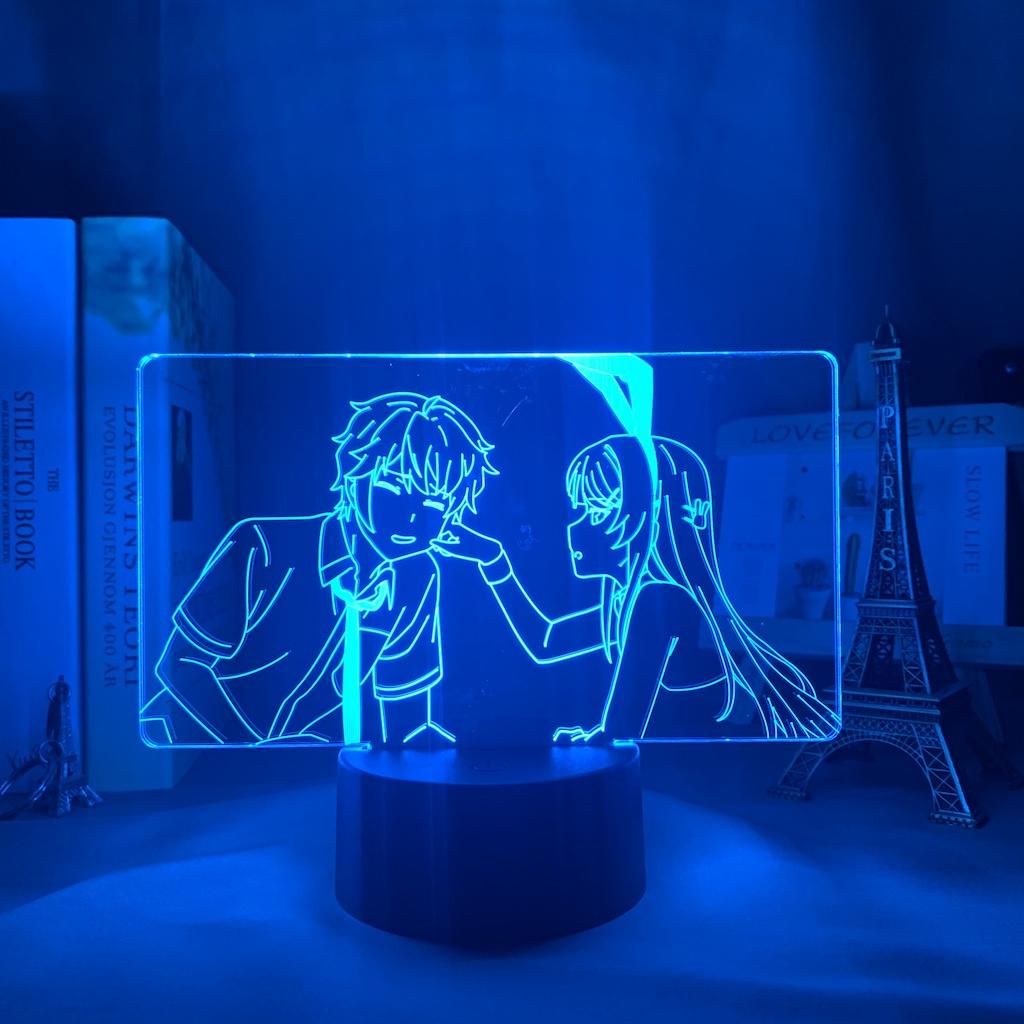Anime Waifu Mai Sakurajima Led Night Light For Bedroom Decor Mai Light Gift For Friend Sakurajima Bunny Girl Led Lamp Anime Gift