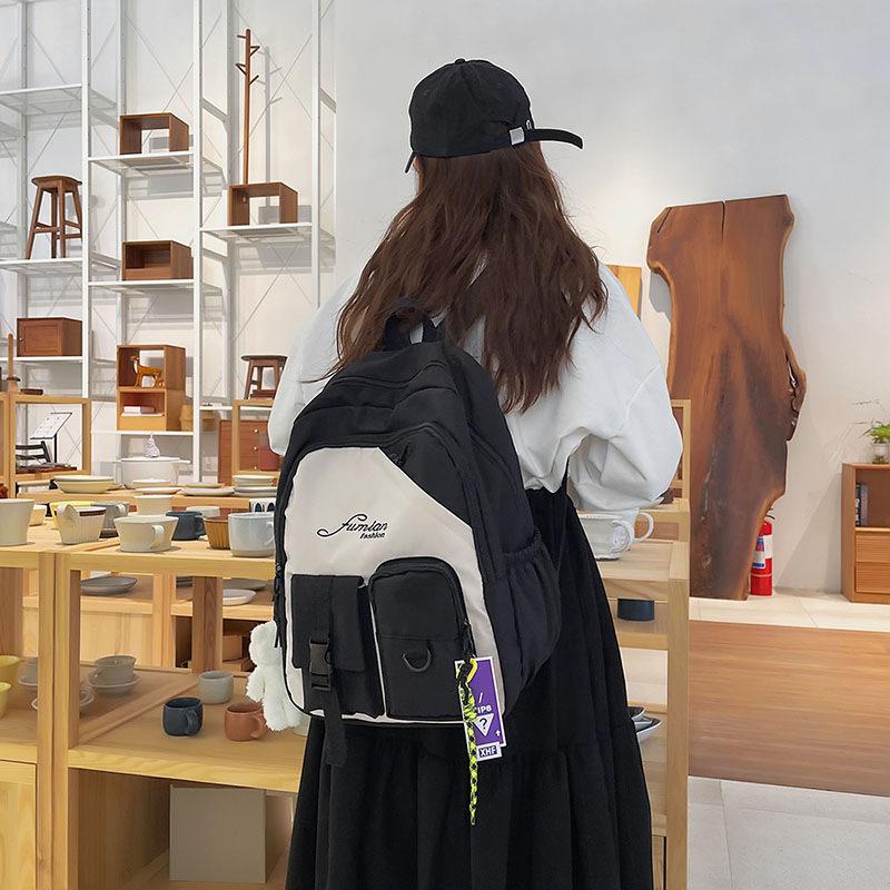 Schoolbag Japanese simple backpack trend literary campus student backpack female new Korean version female college student schoolbag