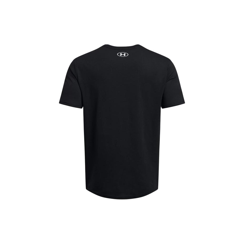 Under Armour Foundation Letter Logo Print Crew Neck Short Sleeve T-Shirt Men T-Shirts Black 1382915-001