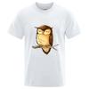 I'M Just Resting My Eyes Owl Cartoons Print Mens Street Clothing Breathable Oversized T-Shirts Brand Tops Cotton T Shirt 80331