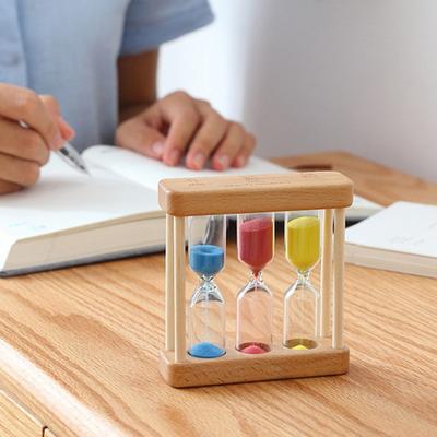 Sanduhr-Set 1 Min. 3 Min. 5 Min. Sanduhr 3-in-1 Tisch-Sanduhr zum Kochen, für den Unterricht, für Übungen, für die Heim- und Bürodekoration