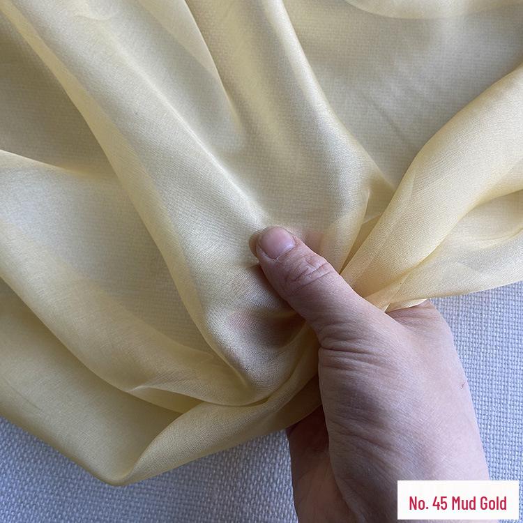 Chiffon di Vera Seta Largo 6 mm: Tessuto di Seta di Gelso Trasparente per Foulard, Vestiti Estivi e Abiti da Sera
