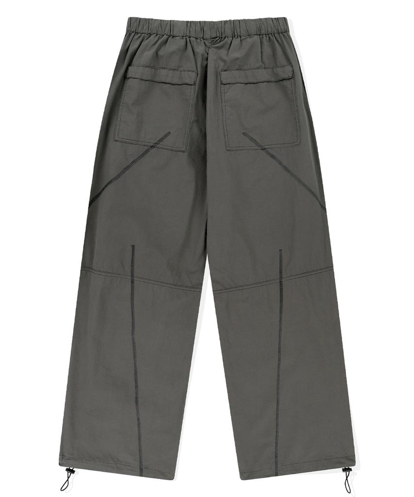 MAHAGRID Cover Stitch Parachute Pant Black(Mg2Esmpa11A)