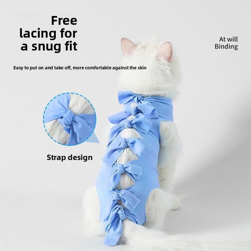 Cat Neutering Clothing, Female Cat Weaning Clothing, Postoperative Anti-licking Clothing, Breathable Four-legged Cat Pet Clothing