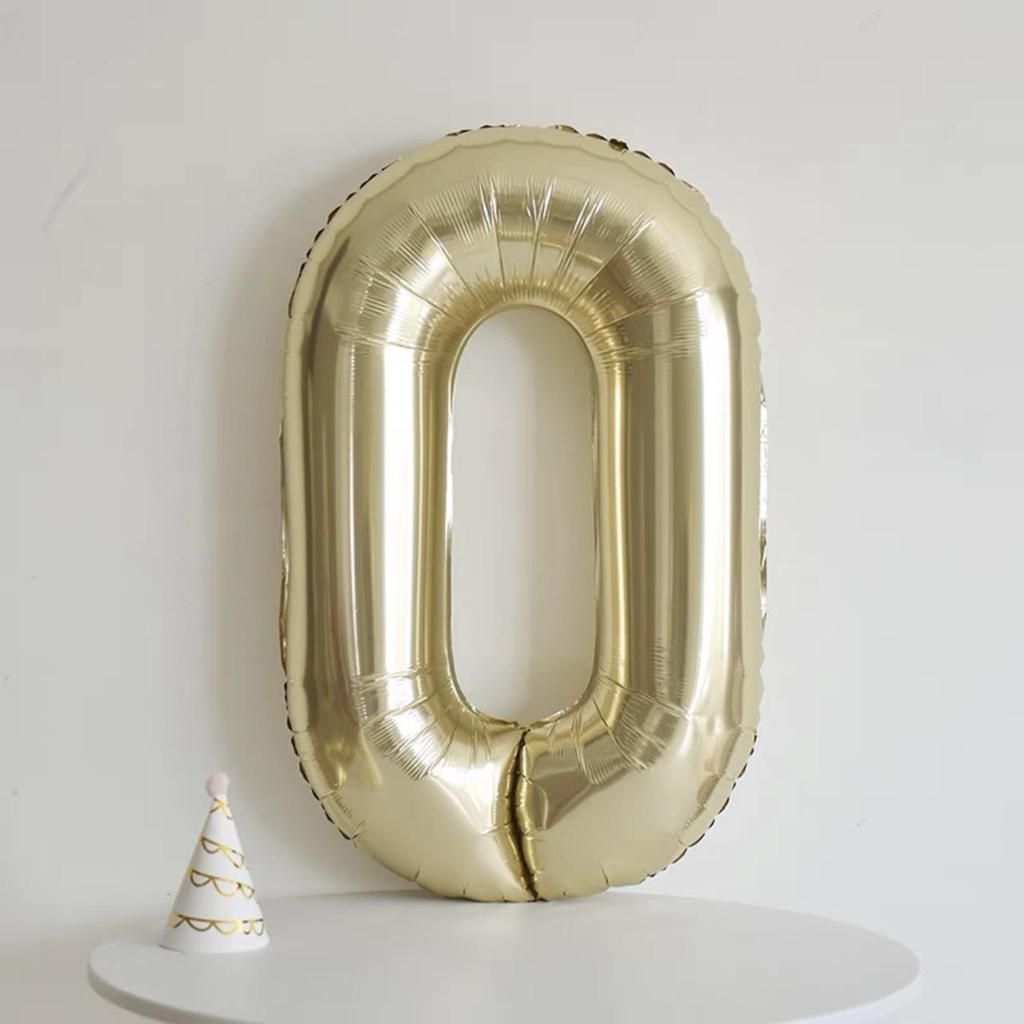 40-Inch Cream Number Balloon for Kids' First Birthday Party Decoration