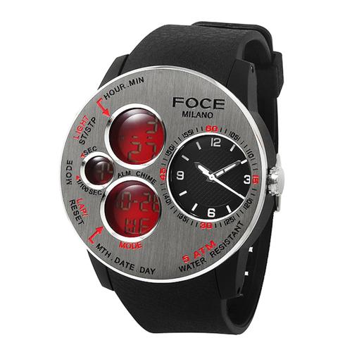 [FOCE] FOCE Analog Digital Urethane Band Wristwatch FM1157W-RD NONE