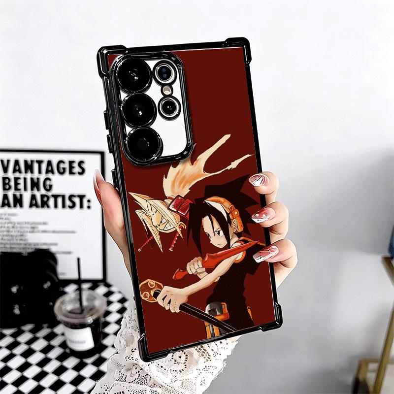 Anime Shaman King Plating Phone Case For Samsung Galaxy S24 S25 FE S26 Edge S23 Ultra S22 S21 Plus S20 Anti-Fall Airabag Cover