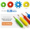 4Pcs Textured Silicone Pencil Grips for Stress Relief Sensory Fidget Sleeves Quiet Classroom Fidget