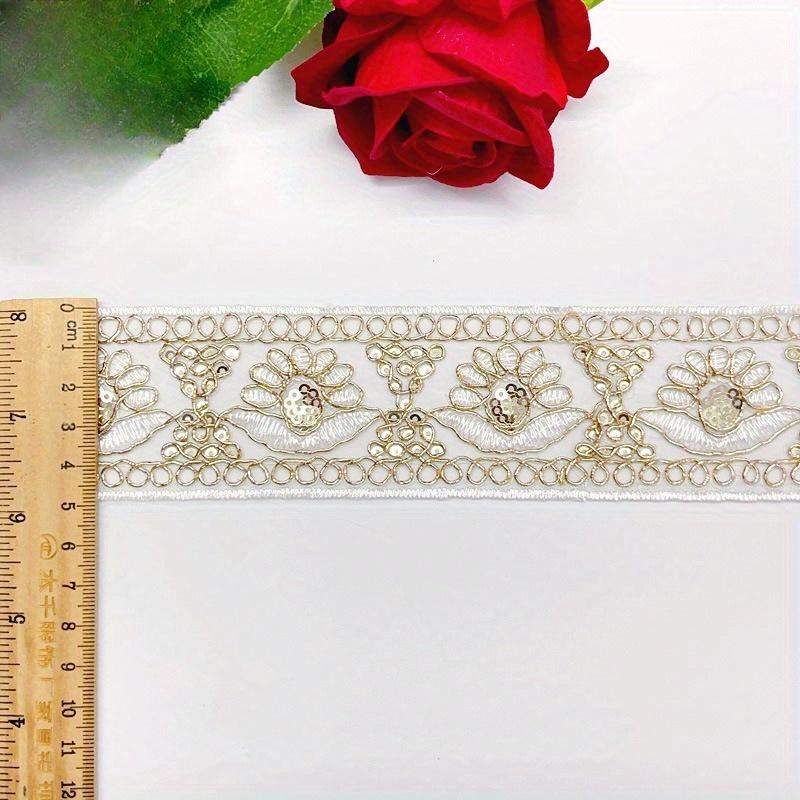 10 Yards Embroidered Lace Trim Ethnic Jacquard Ribbon DIY Clothing Accessories Sewing Craft Wrapping Decoration Material