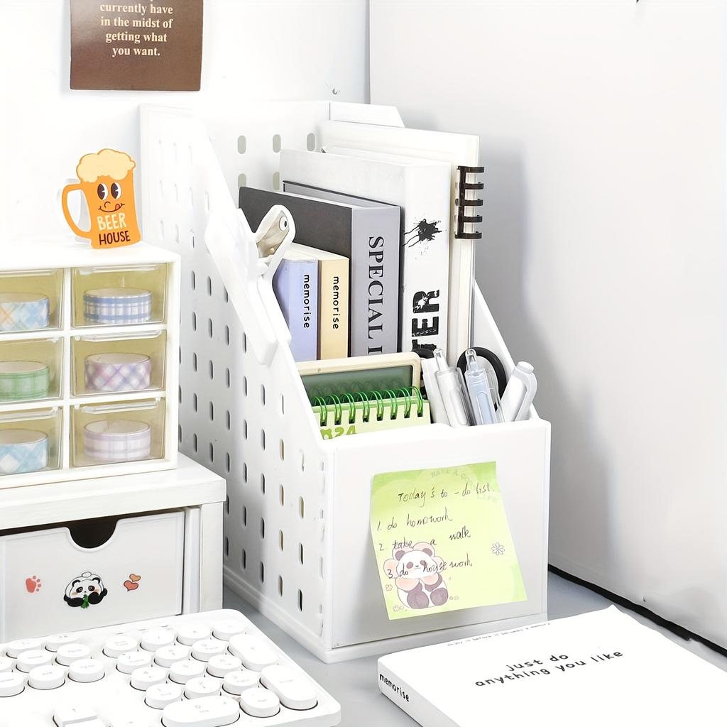 Hot-Selling Detachable Pegboard Multi-Functional Desktop Storage Rack, Magazine File Holder & Kitchen Organizer for Home Use