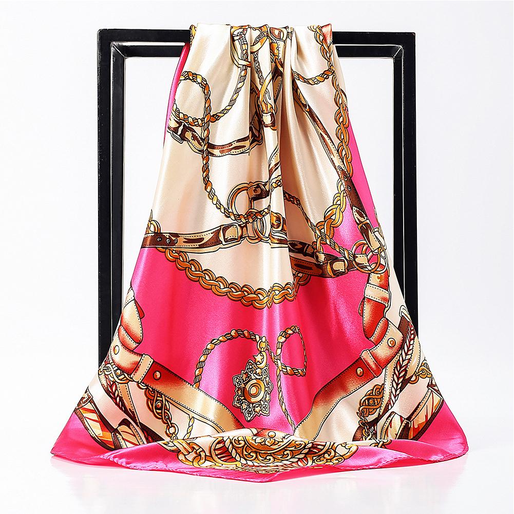 Women Large Square Muslim Style Delicate Printing Scarf