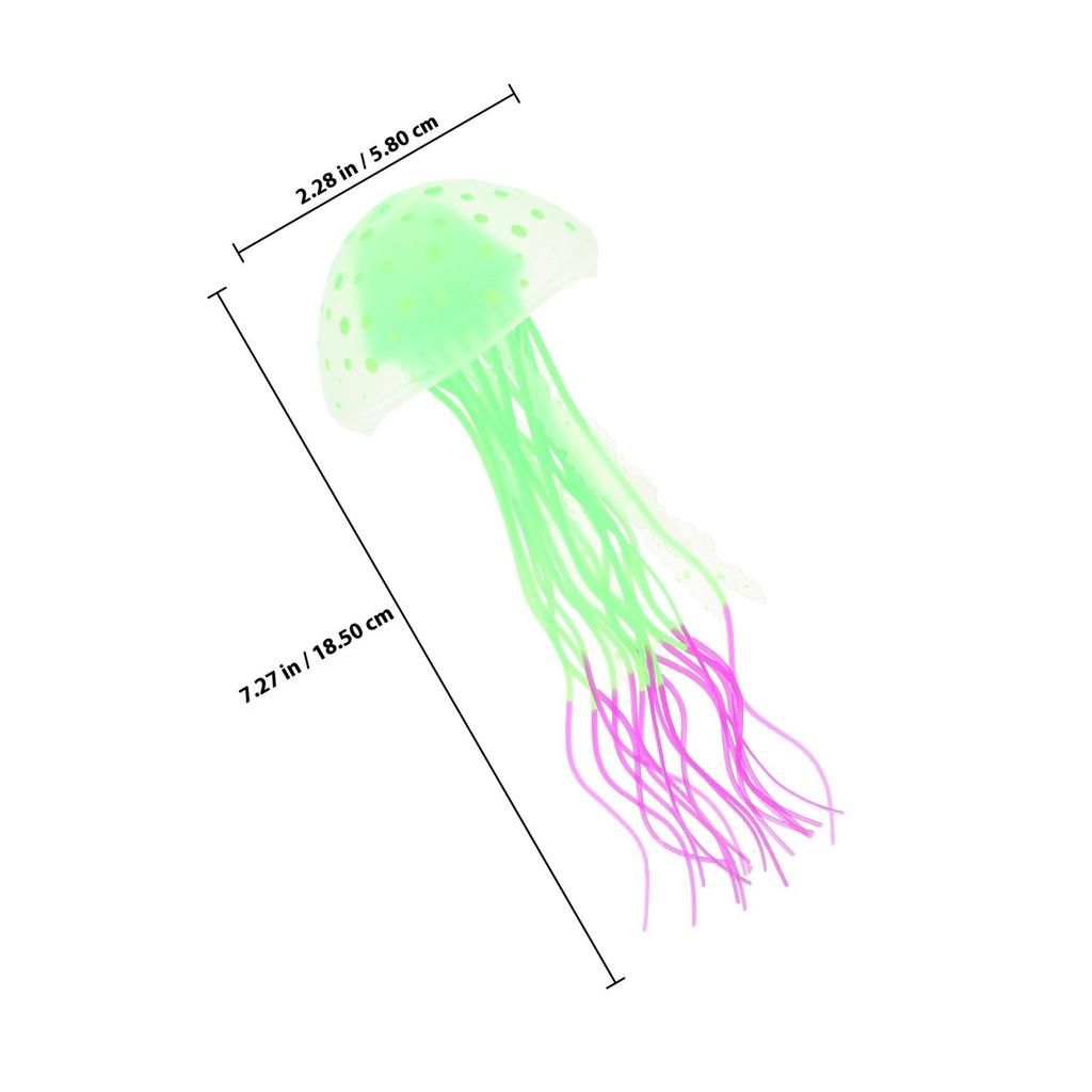 Silicone Artificial Jellyfish Aquarium Decoration Decorative Fake Jellyfish Glow Vivid Aquarium Ornament Wear-Resistant Fish